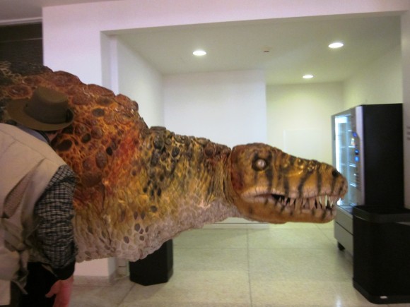 A hungry dinosaur at the New Jersey State Museum. Photo credit Jersey Family Fun