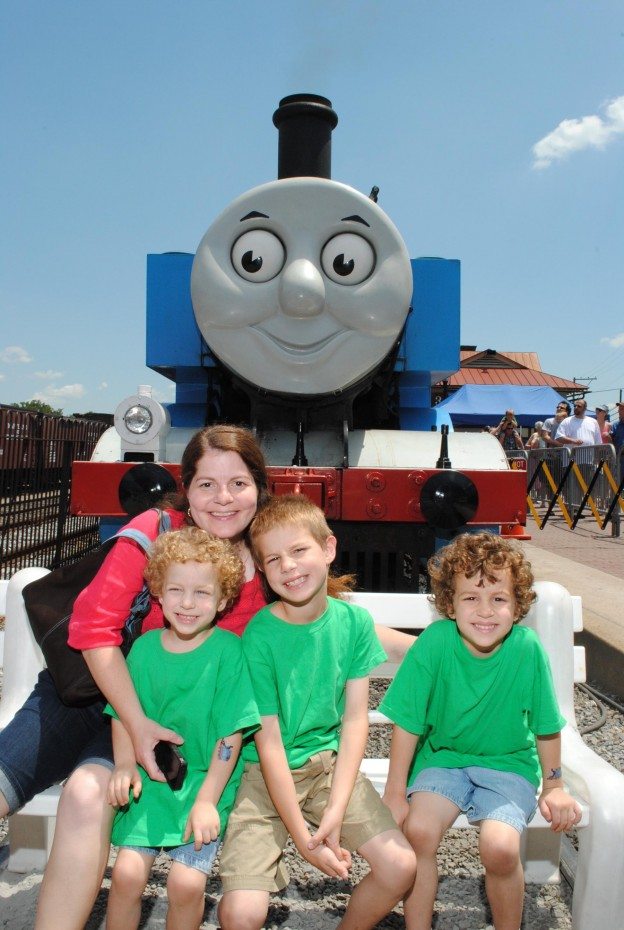 Auer Family with Thomas the Train