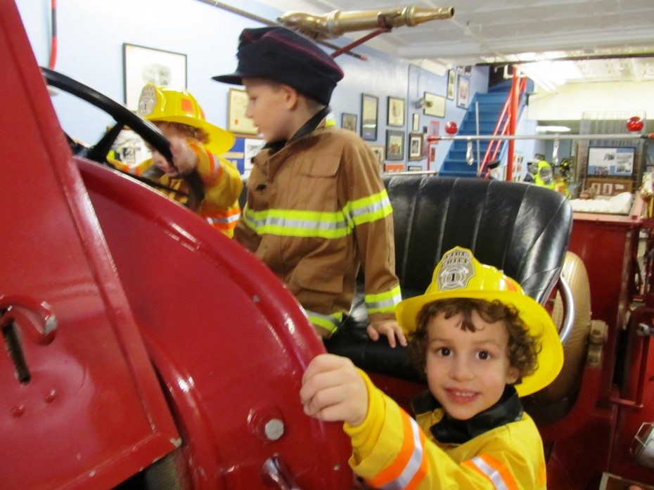 Hoboken Fire Department museum my boys on truck