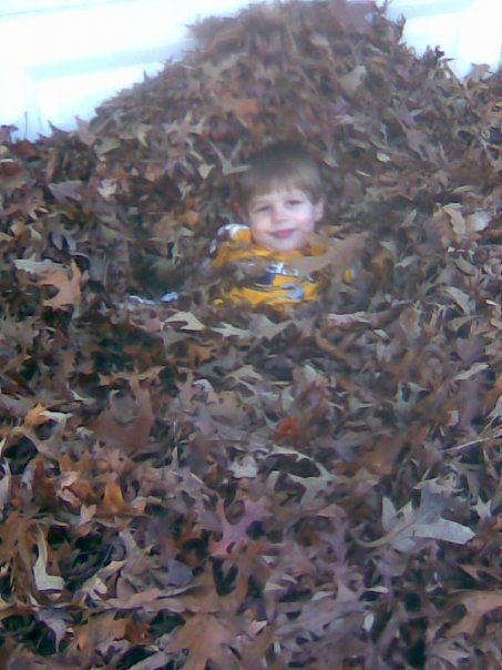 jumping in leaves