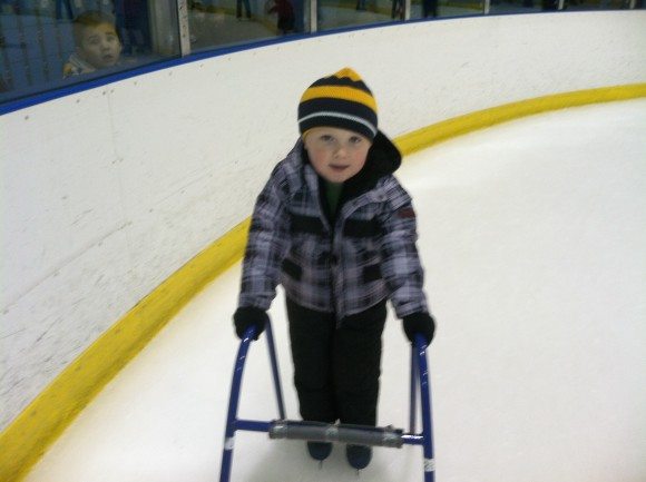 teaching kids to ice skate