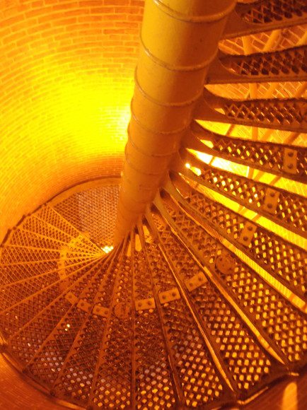 The staircase at the Barnegat Lighthouse. Can you climb these 217 steps?