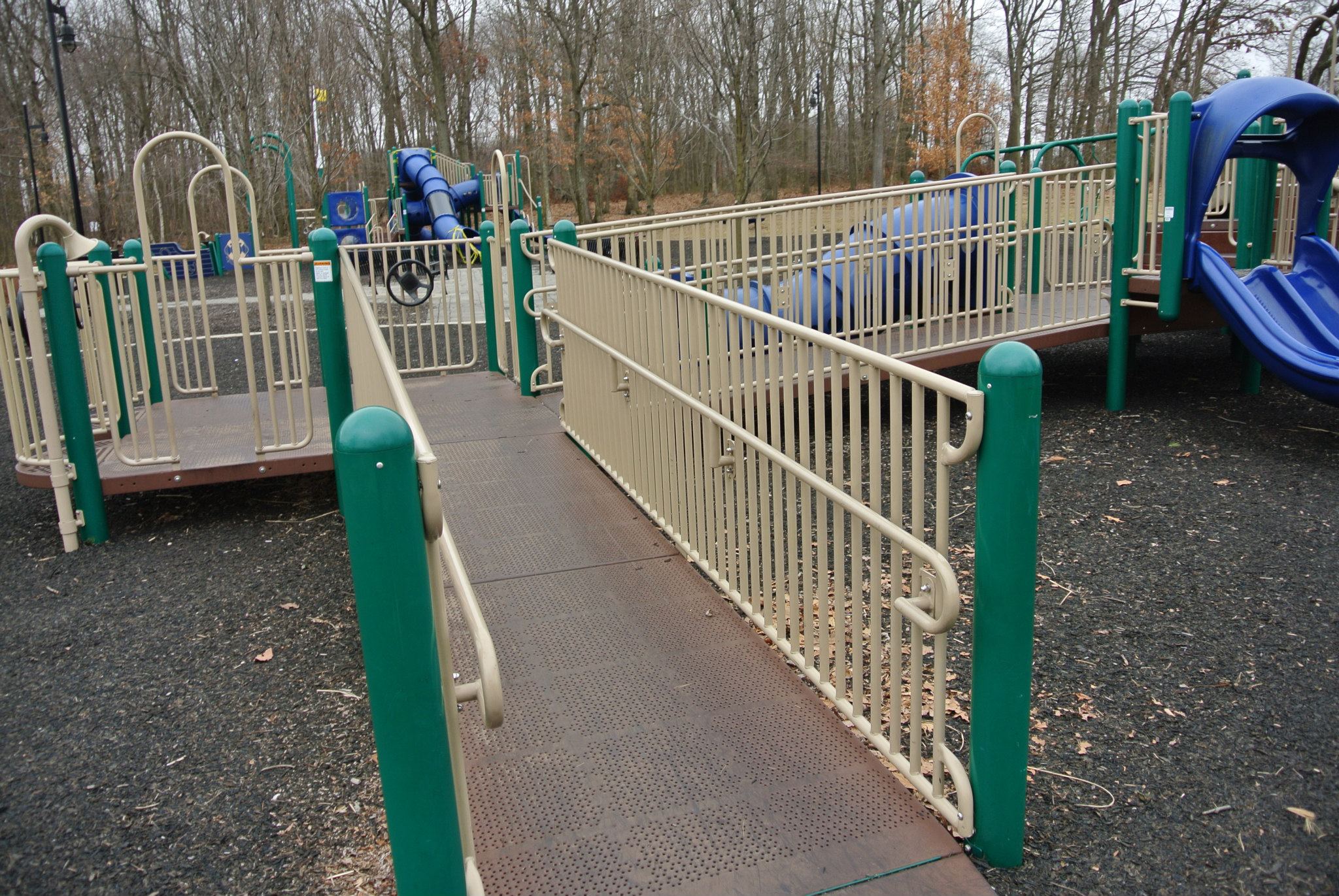 Mercer County Park playground ramp onto equipment