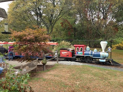 The minature train ride around the outer edges of the park and zoo is beautiful