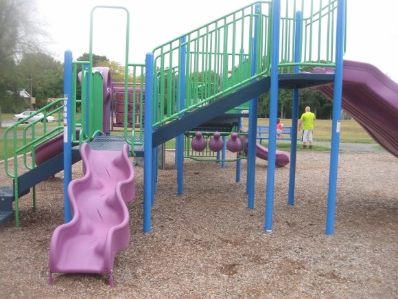 A view of the playground equipment 