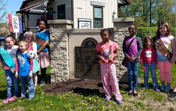 One of the Girl Scouts Troop went to check out the Train Station Museum