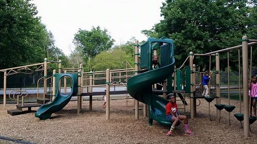 This is one of the two playgrounds at the park.