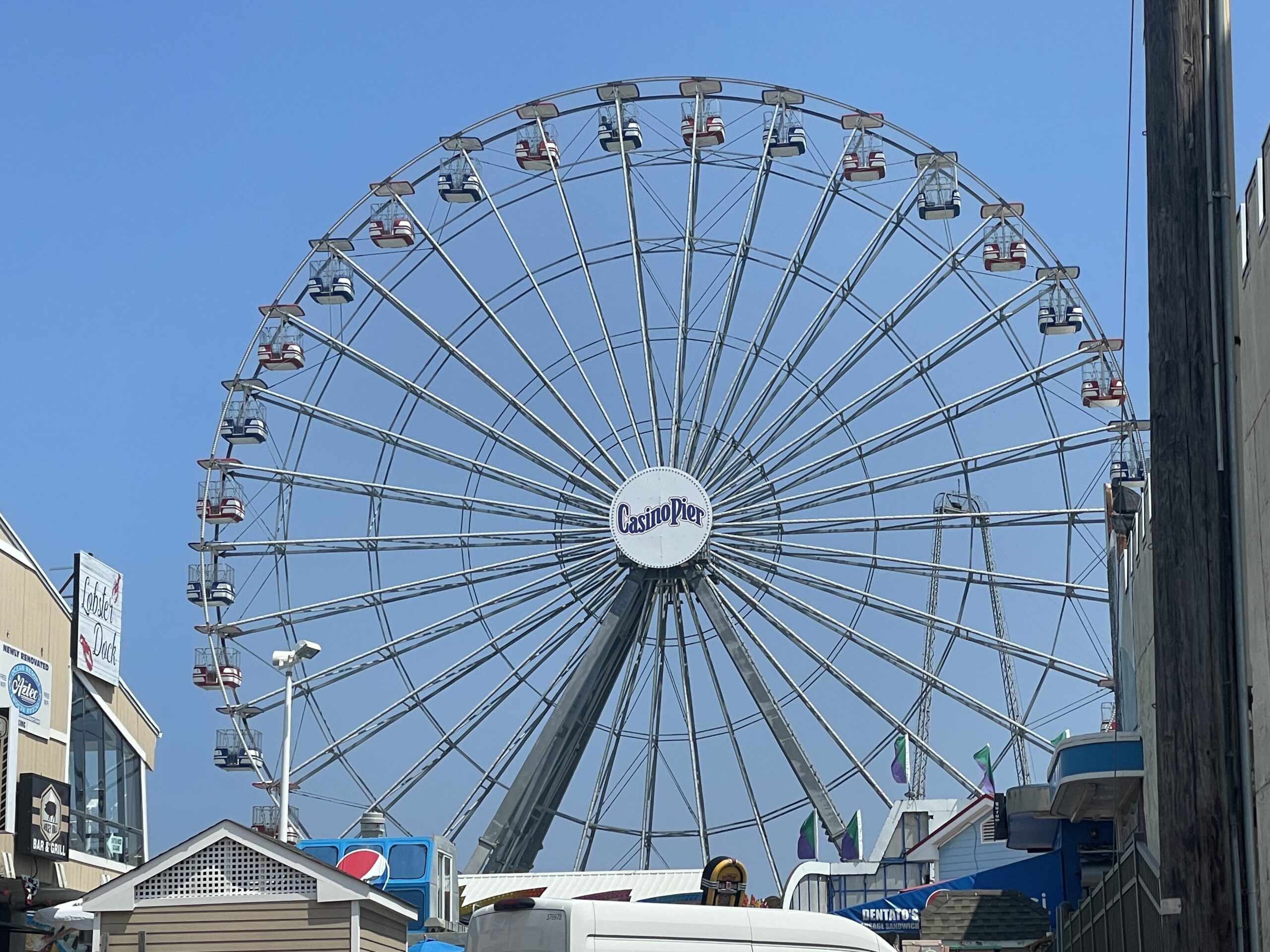 Ferris wheel at Casino Pier Amusement Park in Seaside Heights NJ