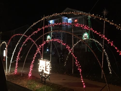 Lights blink to the music and the Christmas trees "sing" Holiday Displays & Lights in New Jersey