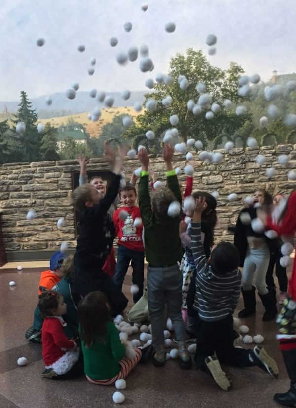 Hersey Story Museum snowball fight
