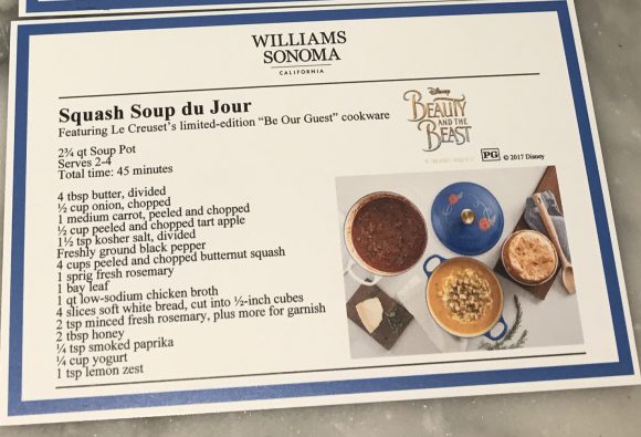 Williams Sonoma Squash Soup du Jour recipe