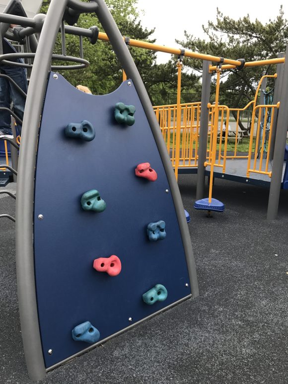 Climbing wall at Ed Brown Playground in Belmar NJ