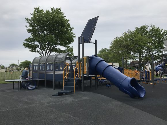 Ed Brown Playground in Belmar NJ tunnel slide