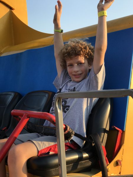 Spin DIzzy ride during Diggerland Camp Out Camp Out & Dig In in Berlin New Jersey