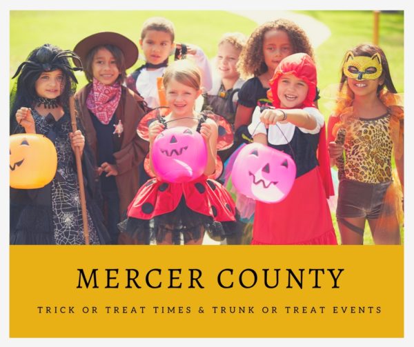 Mercer County Trick or Treat Times