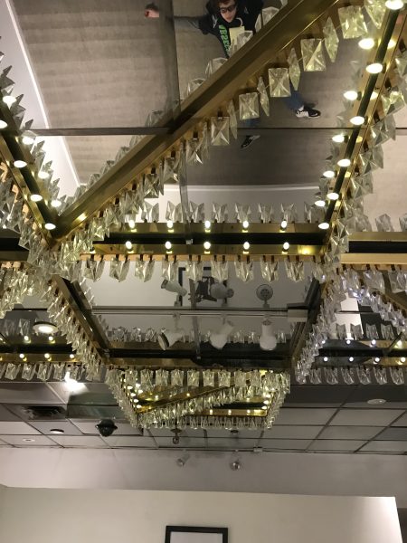 Ceiling lights at Noyes Museum of Art in Claridge Hotel