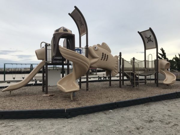 Playground structure at Sand Castle Park in Ventnor NJ