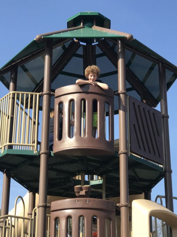 Get a great picture at the top of the playground at Bass River Township park