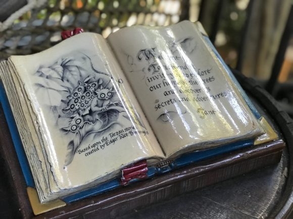 Tarzan's Treehouse has books on display stands.