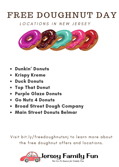 Free doughnut day in New Jersey offers