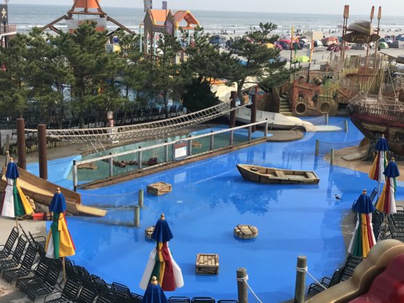 Aerial view of Raging Waters at Moreys Piers in Wildwood