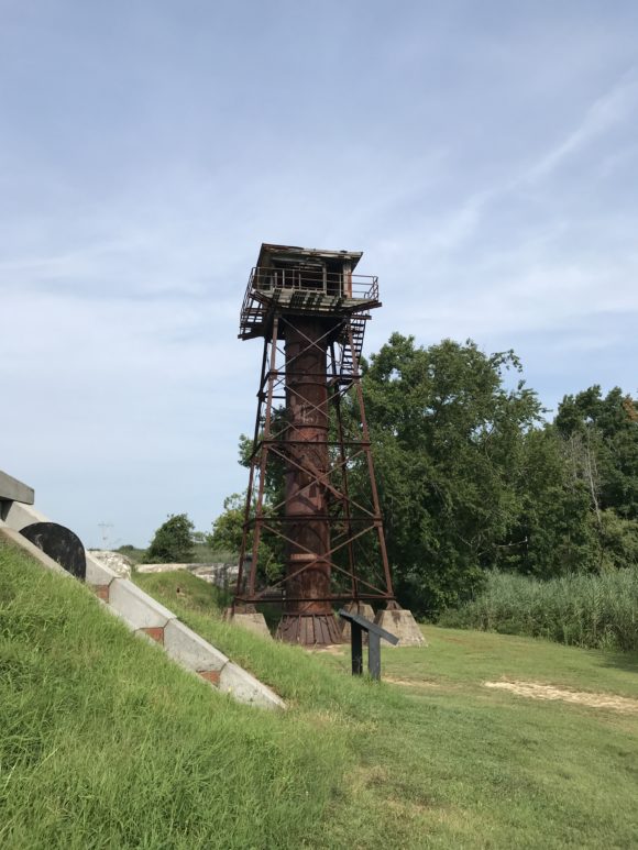 Lookout tower at Fort Mott Park in Pennsville NJ