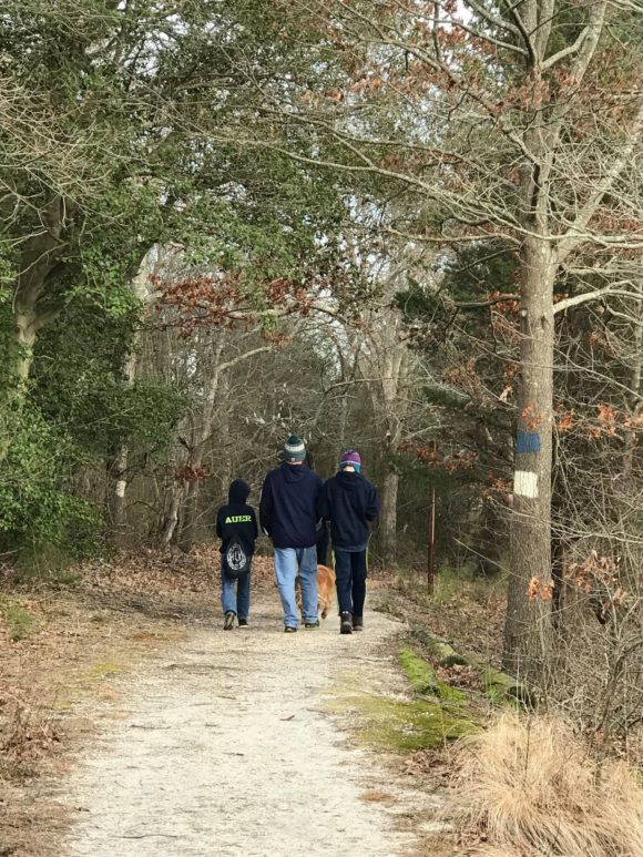 family hike At Edwin B. Forsythe National Wildlife Refuge