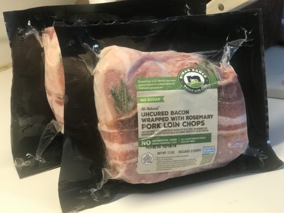 Niman Ranch Uncured Bacon Wrapped With Rosemary Pork Chops delivered by Perdue Farms