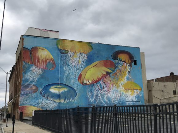 Close Encounters mural by Charles Barbin in Atlantic City.