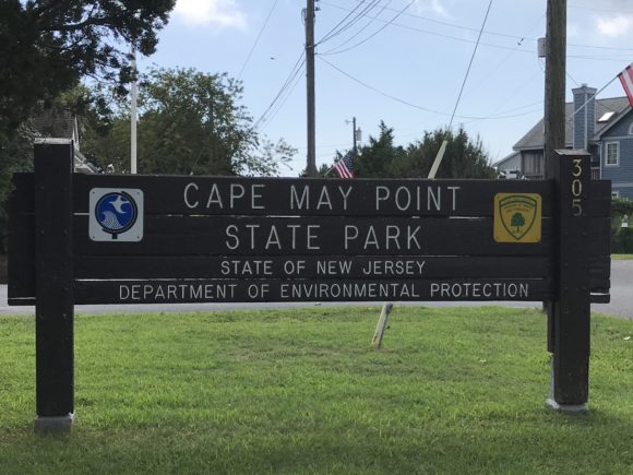 Cape May Point State Park entrance sign