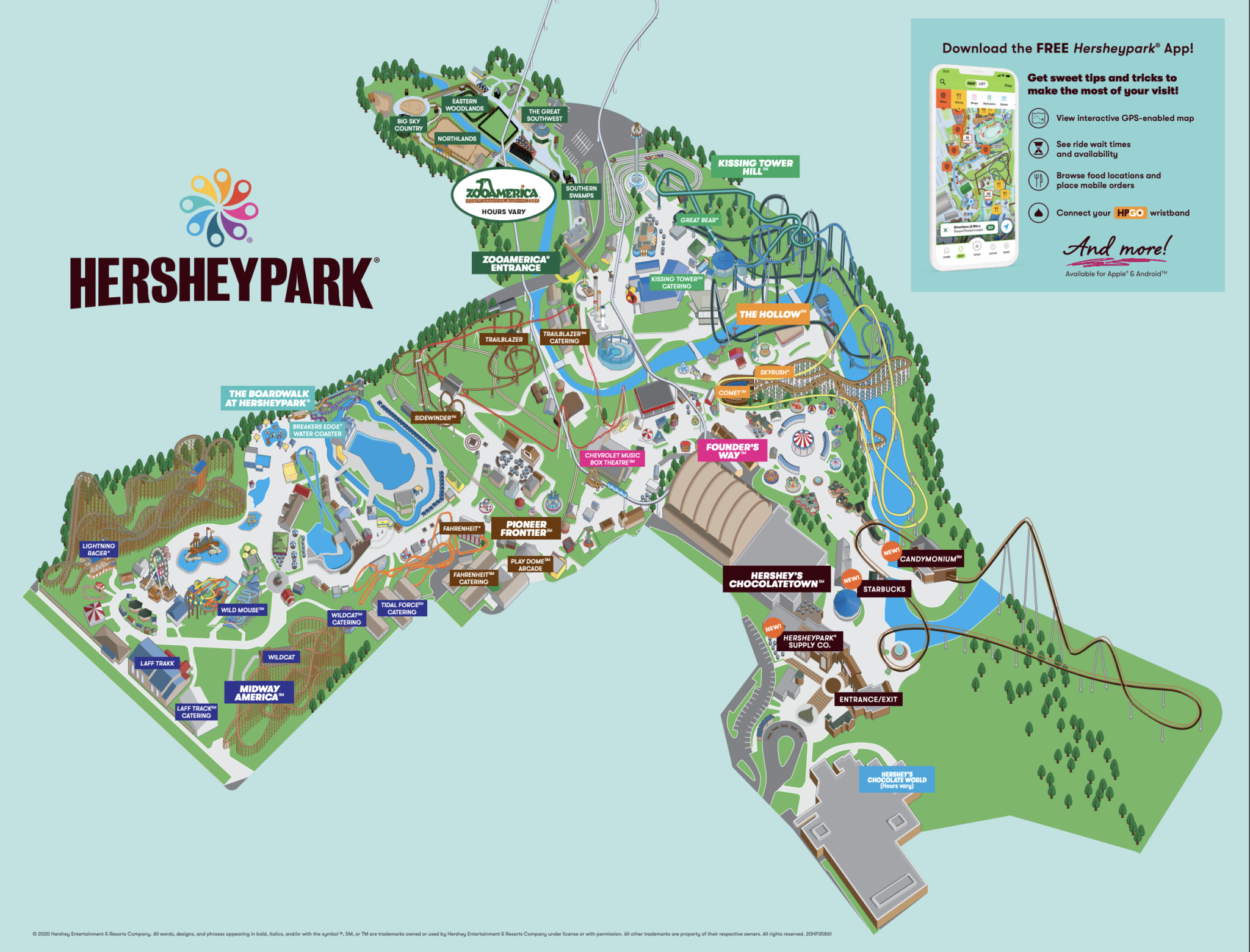 Hersheypark Summer Map As Image 