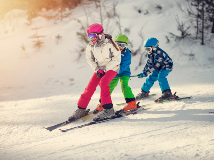 3 kids ski in New Jersey