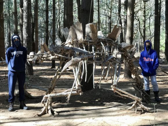 Stegosaurus dinosaur at Allaire State Park in New Jersey