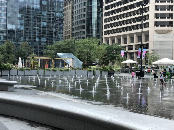 sprayground at Dilworth Park in Philadelphia horizontal image