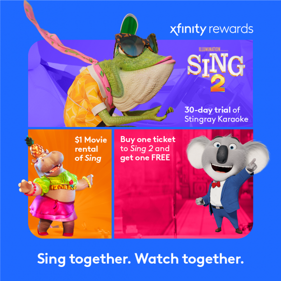 There are lots of Sing rewards available through Xfinity.