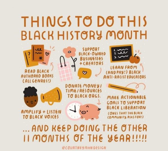 Black History Month graphic credit Courtney Ahn Design