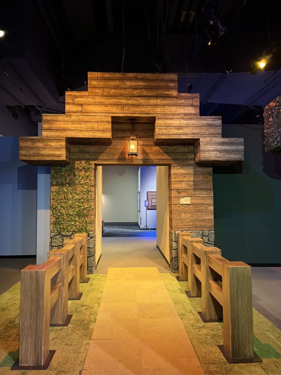 Entering the Minecraft Exhibition at Liberty Science Center