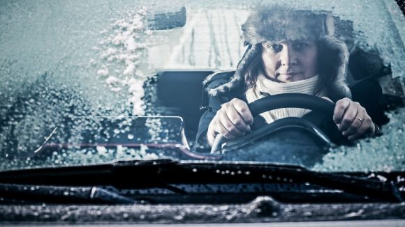 Winter driving tips for teens - Clear the front windshield of snow and ice
