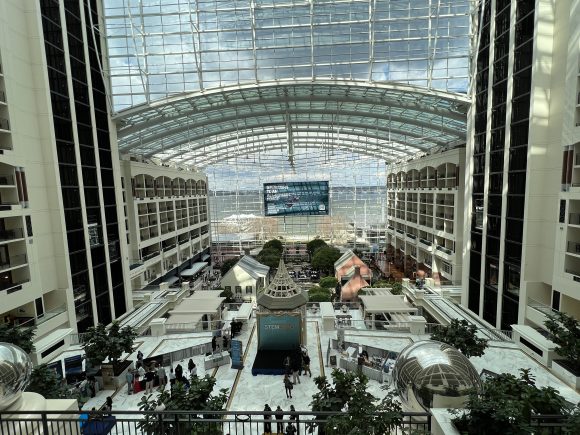 Atrium at Gaylord National Resort in National Harbor - daytime view from room balcony 