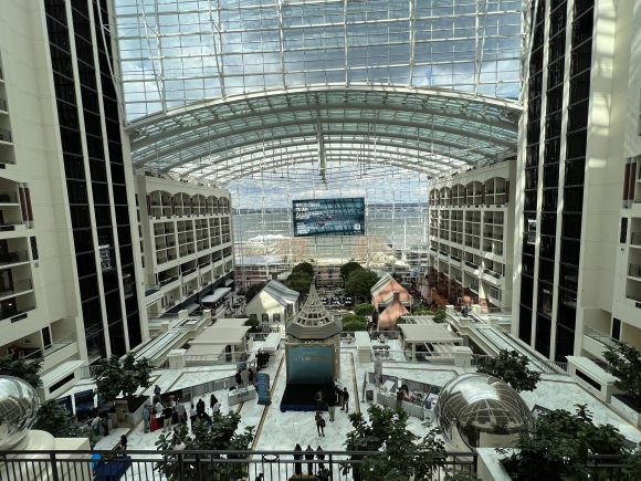 Atrium at Gaylord National Resort in National Harbor - daytime view from room balcony
