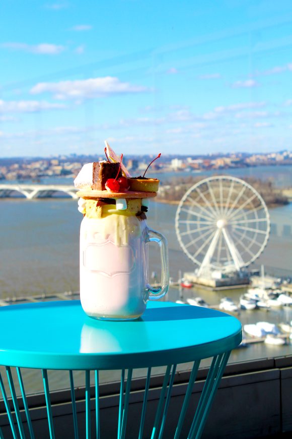 Cherry Blossom Milkshake at Replay Rooftop at Gaylord National Resort