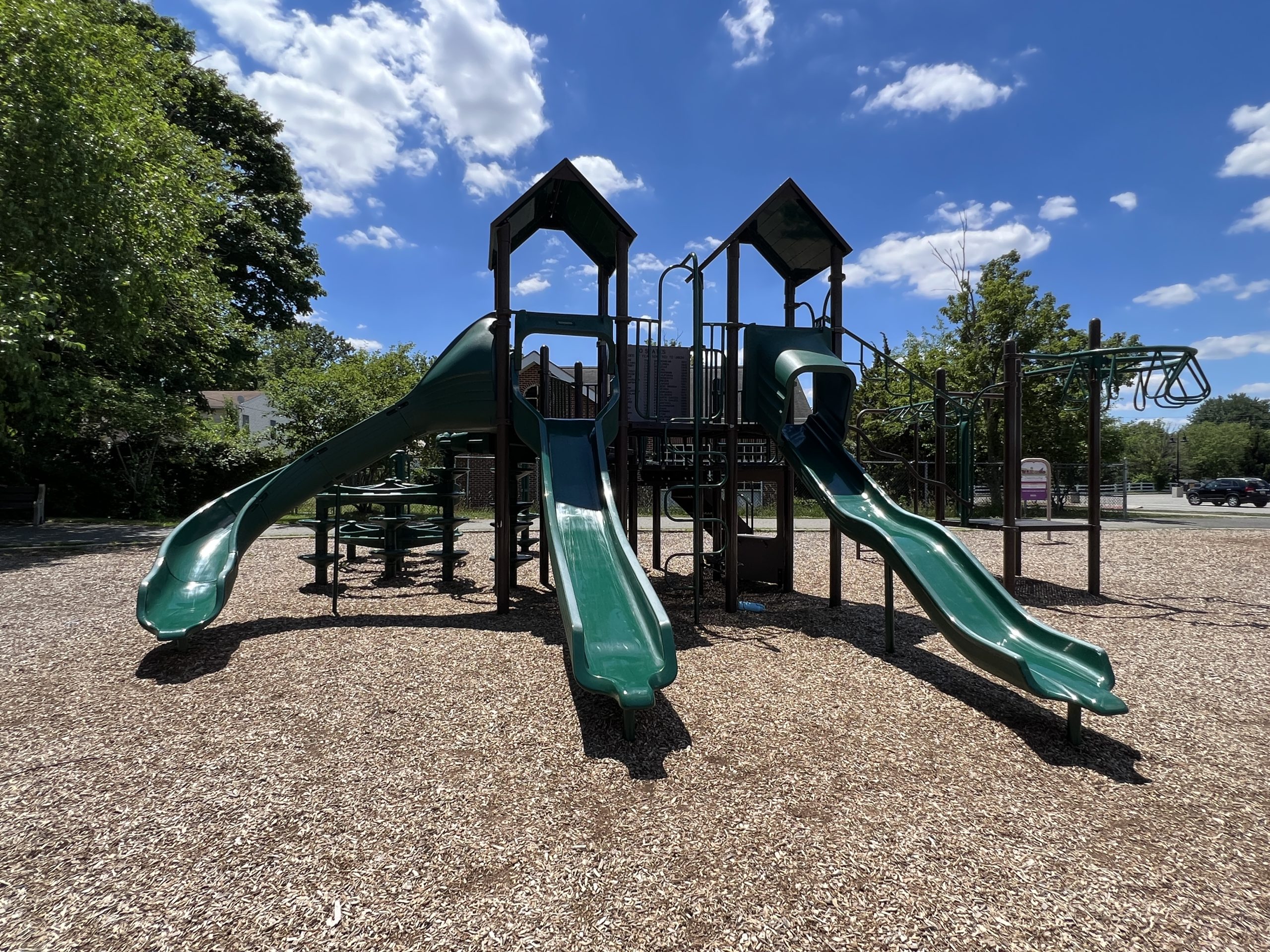 David B. Crabiel Park Playground in Milltown NJ 3 slides horizontal