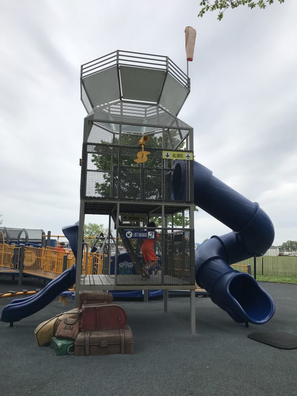 Ed Brown Playground in Belmar NJ tower with slides