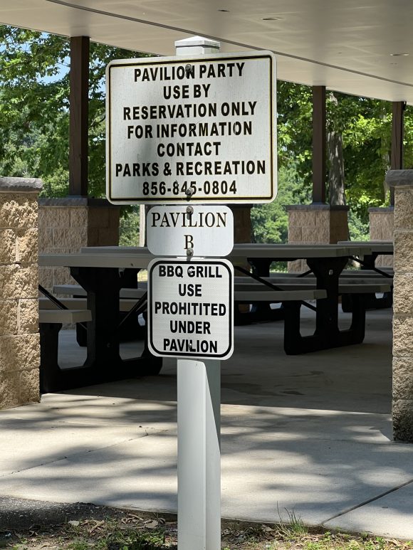 Contact information for reserving Fasola park pavilion in Deptford Township.