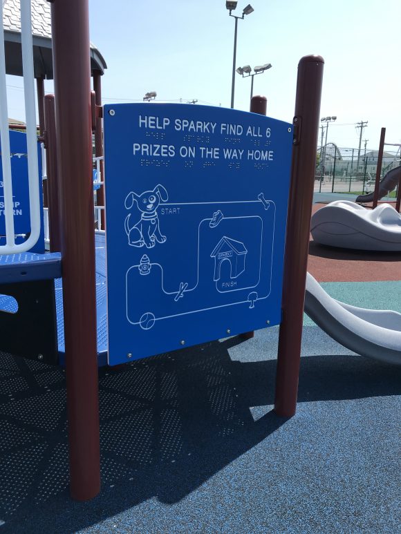 braille Sensory play areas at Fox Park Playground in Wildwood Nj