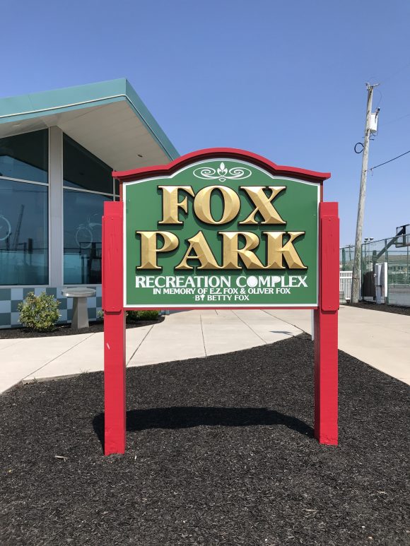 Fox Park Playground in Wildwood NJ sign