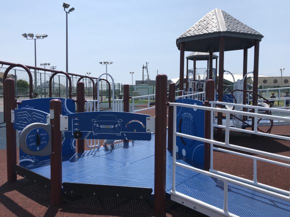 Horizontal picture Fox Park Playground in Wildwood NJ accessibility and sensory play activity centers
