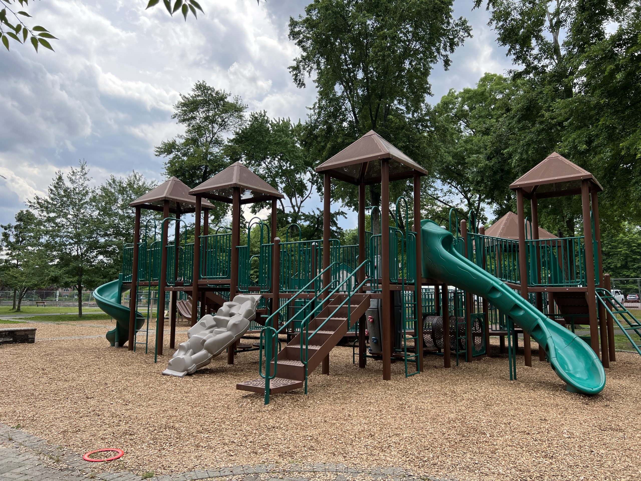 Horizontal picture of older kid playground at Saddle River County Park Playground in Ridgewood NJ 2
