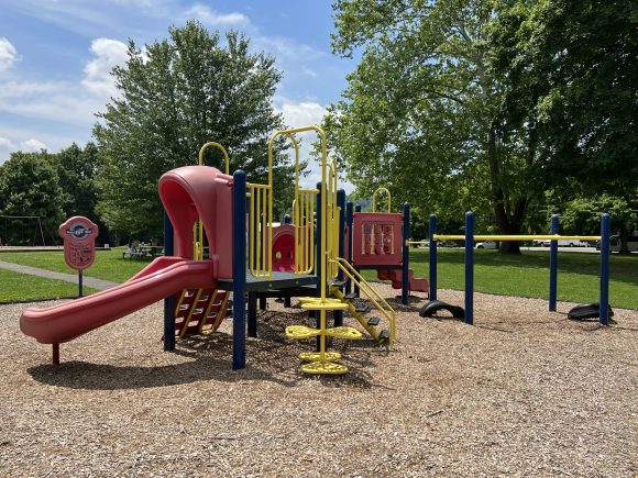 Horizontal picture of toddler equipment Walter's Park Playground in Phillipsburg NJ 