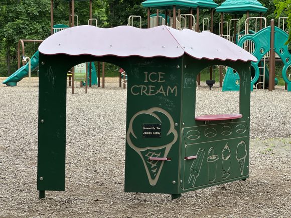 Ice cream play area at Kids Kastle Station Park Playground in Sparta NJ